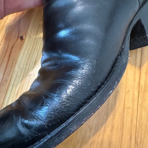 Vintage Lucchese San Antonio Embroidered Boots Black L1138 Men’s Size 10B - Picture 12 of 16